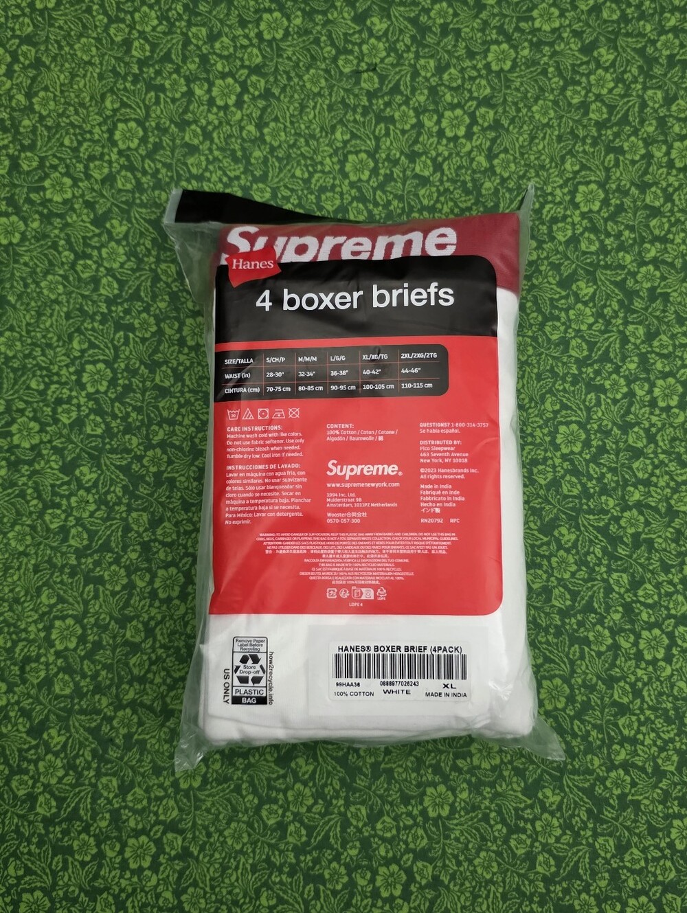 Supreme White Boxer Briefs 4 Pack Size XL - Picture 2 of 2